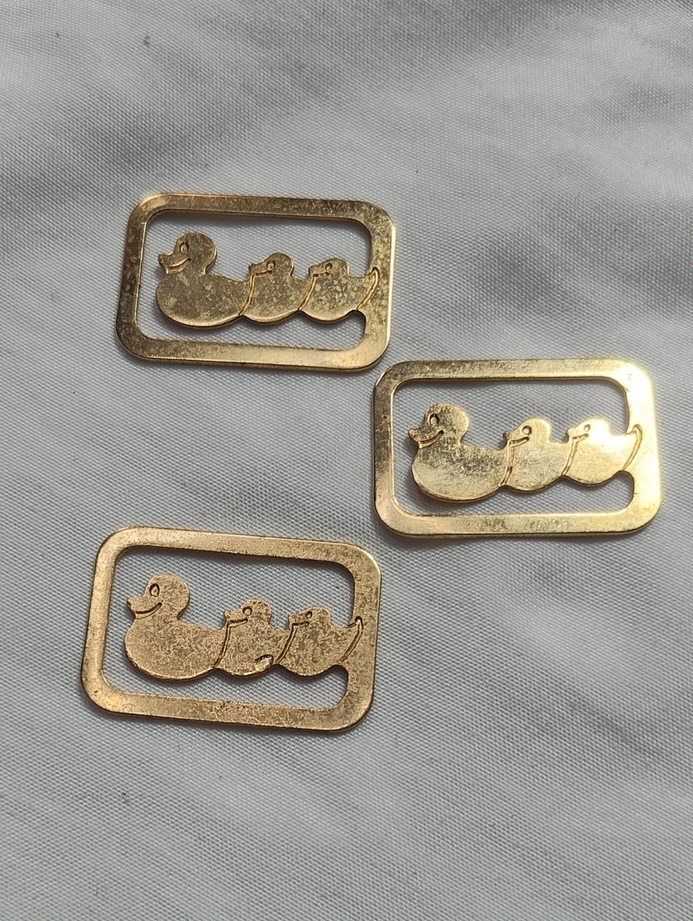Gold-tone Duck Bookmarks